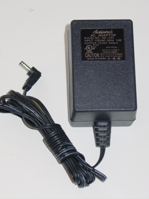 NEW ActionTec AD-1260 AC Adapter 12V 600mA 0.6A AD1260